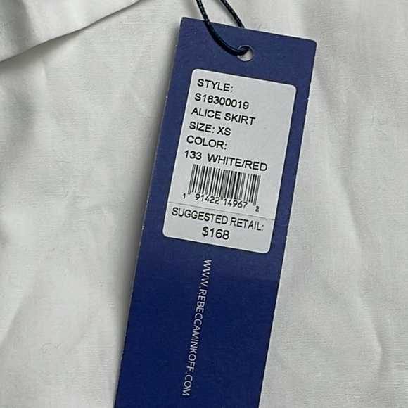 Rebecca Minkoff Alice Perforated Pattern A-Line Layered Skirt - Picture 14 of 16